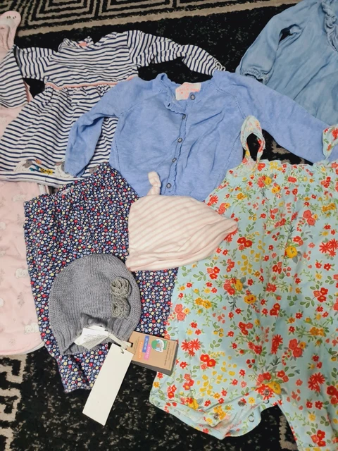 #A52💜 Huge Bundle Of Baby Girl Clothes 6-9months NEXT GEORGE M&S GAP H&M PRIMAR 14