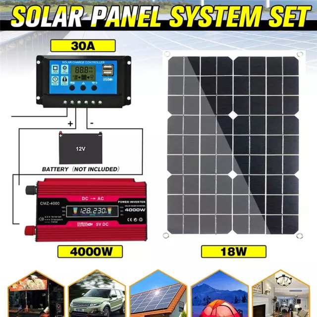 Spannungswandler Wechselrichter Inverter Solarpanel 12V auf 110V 220V USB Laptop