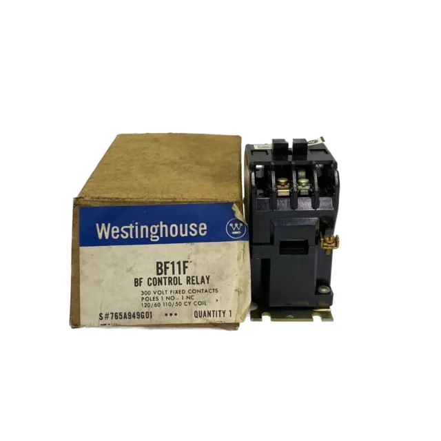 NIB Westinghouse 300VAC 10A 4-Pole 1NO-1NC Control Relay 110/1120V Coil BF11F