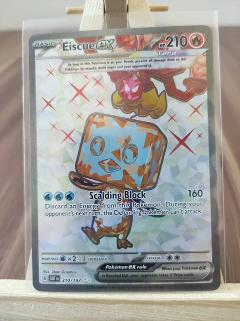 Eiscue ex 210/197 Obsidian Flames Terra Full Art Ultra Rare Pokemon Card New
