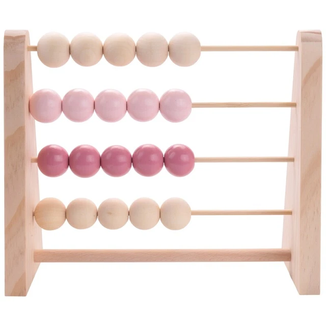 Abaco legno naturale con perline camera bambini decorazione scrivania bambino Earnin precoce Z5Y6