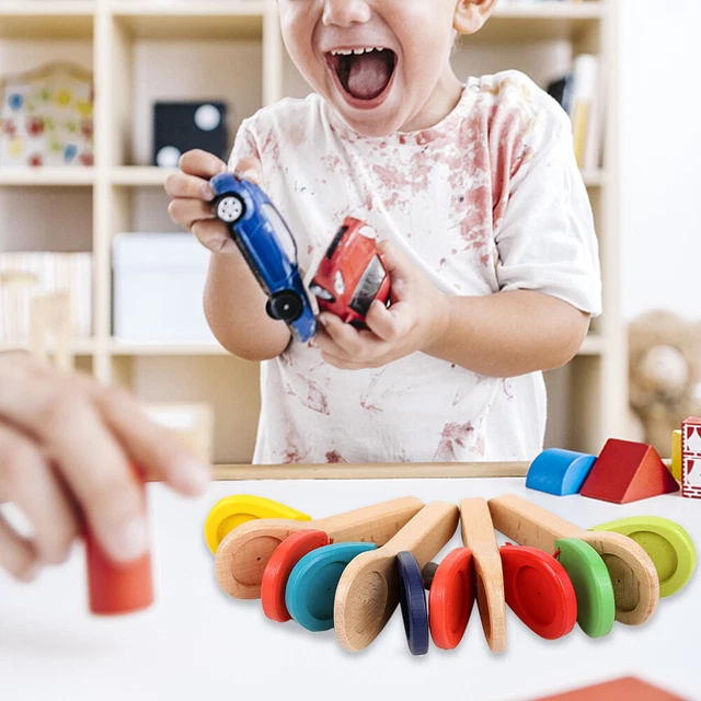 Custanity WOODEN CASTANET CLAPPER Orff Clapping Board for Kids Children Toy ...