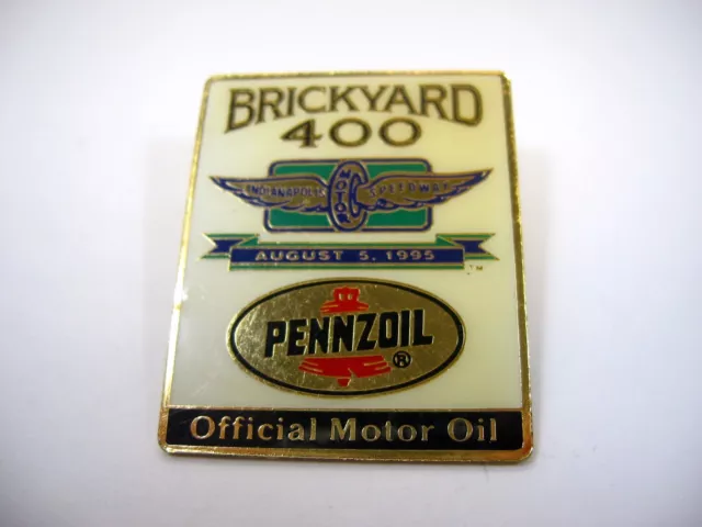 Vintage Collectible Pin: Brickyard 400 Indianapolis Motor Speedway 1995 Pennzoil