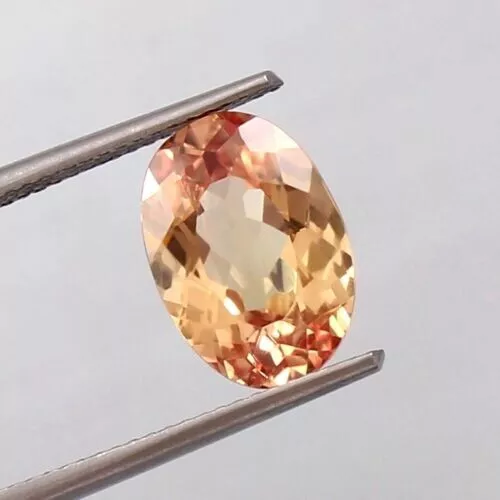 AAA Natural Bicolor Ceylon Padparadscha Sapphire Loose Oval Gemstone Cut 3.10 CT