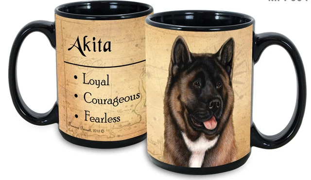 Red Sable Akita Faithful Friends Mug