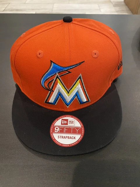 Miami Marlins New Era SnapBack Cap Hat Orange