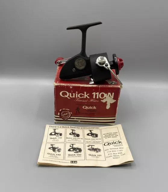 VINTAGE DAM QUICK 110N Microlite Spinning Reel West Germany w/Box & Booklet  $106.00 - PicClick