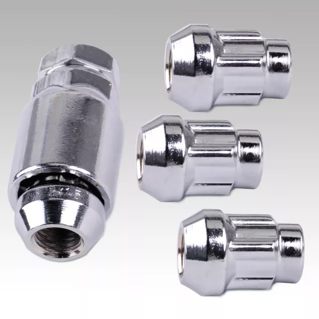 4 pcs Anti Theft Locking Wheel Bolt Nuts & Keys Security M12 x P1.5 Wheel Lock