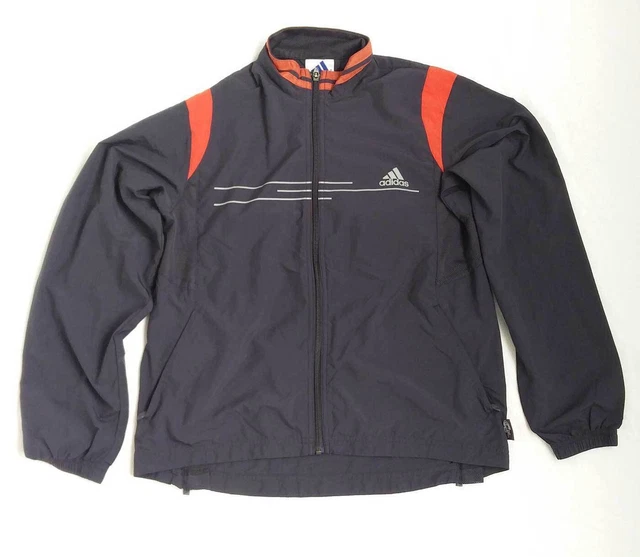 NUOVO VTG! Adidas Shell Tuta Top Jacket Wind Stopper Taglia L / M Y2K Vintage