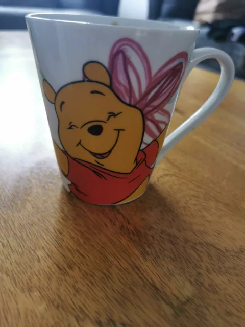 Disney WINNIE THE POOH `JOYFUL` Tea Coffee Mug 10.8 cm High VGC