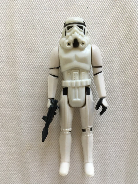 Action figure vintage Star Wars Stormtrooper 1977 quasi bianca come la neve Hong Ko