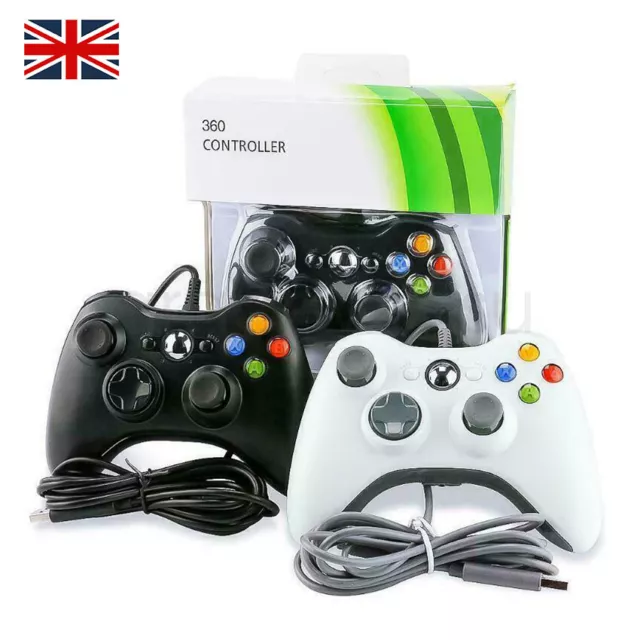 Boxed white&black brand new USB wired controller suitable for xbox360pcs windows