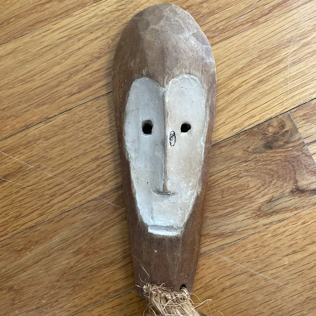 Vintage Lega Passport Mask Beard Congo African Art