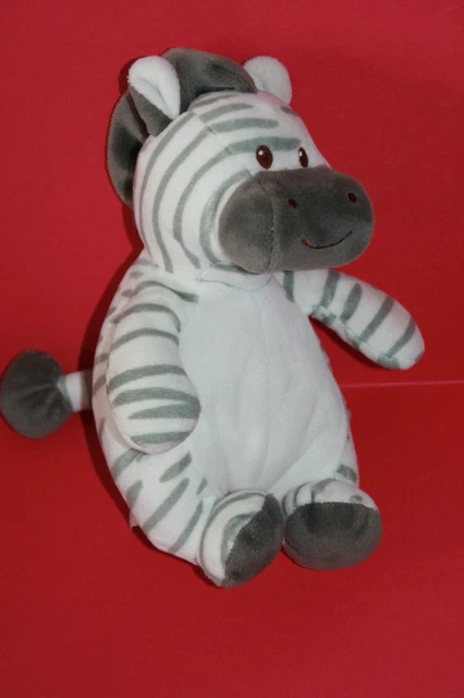 Gipsy Doudou Peluche Zebre Gris Blanc Etat Neuf