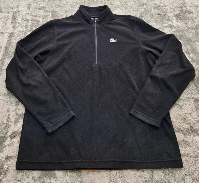 MENS LOWE ALPINE fleece Quarter Zip Top Black Size L 22.99 PicClick UK