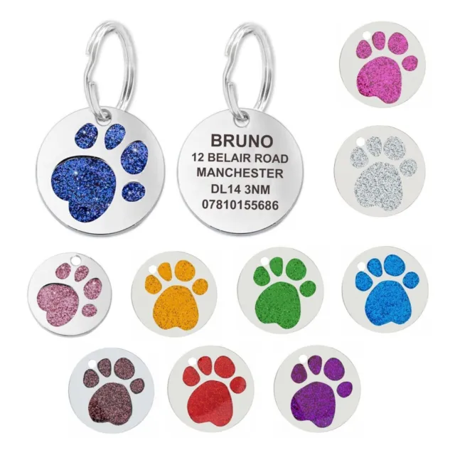 Dog Tag Personalised Engraved ID Pet Tags Cat Identification Collar Name Tag