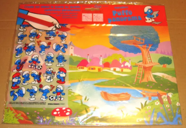 Pressers Puffi Panorama Puffo  Special Products 1983 The Smurfs Trasferelli