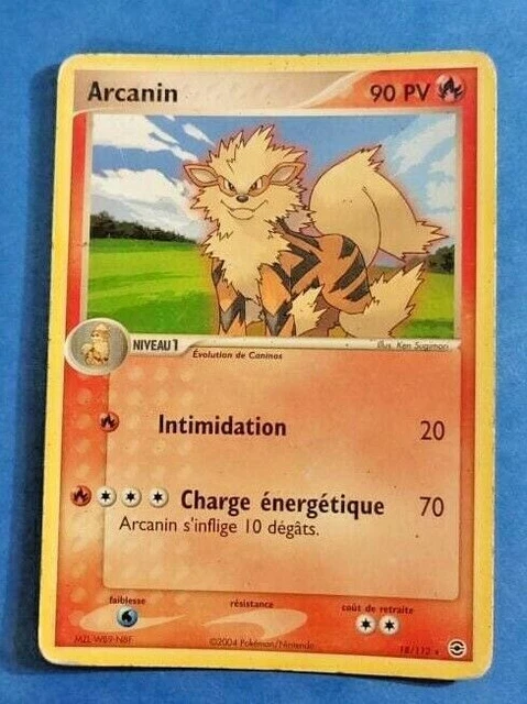 Arcanin 18/112 Rare l Ex Rouge Feu Vert Feuille -Carte pokémon FR