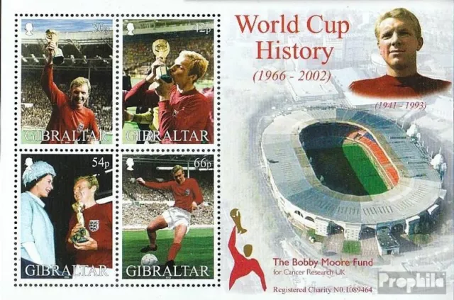 gibraltar Bloc 50 (édition complète) neuf 2002 Football