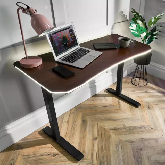 OKA HOME OFFICE Desk LED Lights Wireless Charging 110cm or 140cm