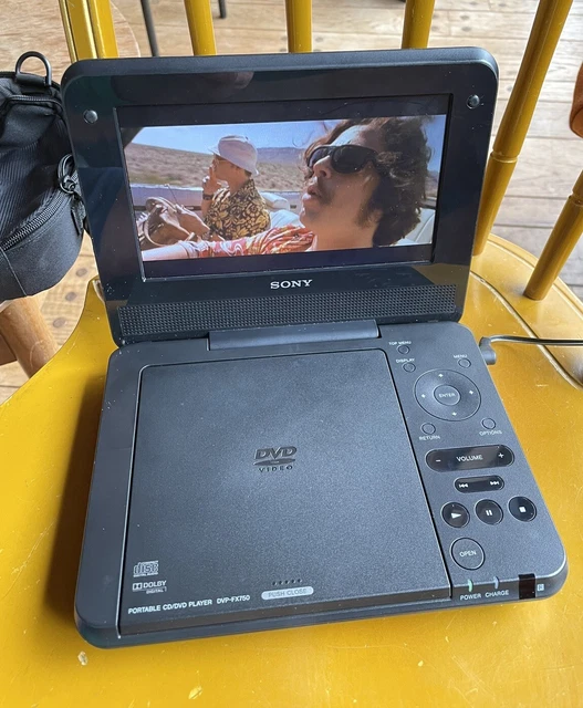 SONY 7& LCD Portable DVD Player DVPFX750 Black DOLBY With Power Supply