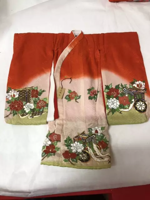 Tomo Kuraku Ichimatsu Doll Kimono Pure Silk Large Length 41Cm