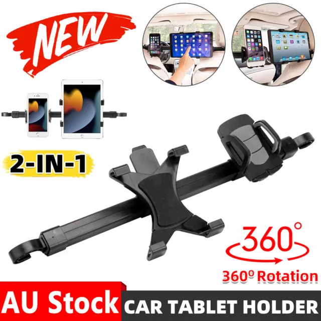 Adjustable Car Seat Tablet Holder Phone Holder Double Holders Mount Bracket