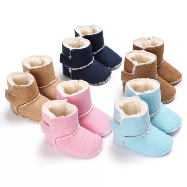 Newborn to 18 M Baby Boy Girl Pram Shoes Toddler Pre Walkering Winter Snow Boots