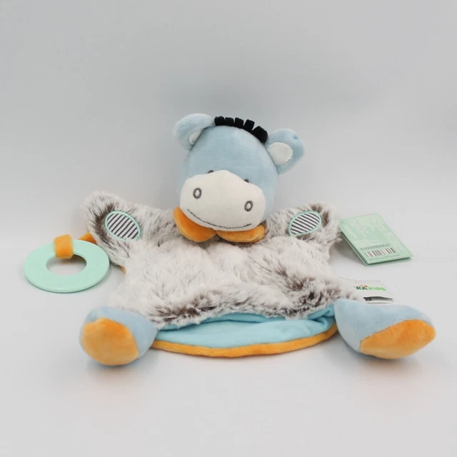 Doudou et compagnie marionnette ane cheval marron bleu orange Eureka - 29371