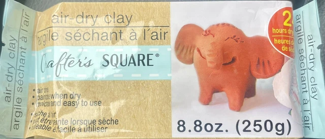 Arcilla seca cuadrada al aire Crafter's 3 paquetes 8,8 oz por paquete - terracota