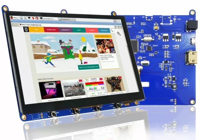 Raspberry PI 7" inch Touchscreen Display with HDMI,USB Capacitive Touch Panel