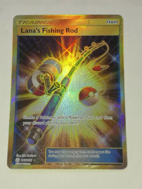 LANA'S FISHING ROD - 266/236 Cosmic Eclipse (Pokemon) Gold Secret Rare EUR  8,73 - PicClick IT