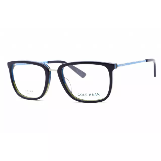 Cole Haan Men's Eyeglasses Navy Rectangular Metal Frame Clear Lens CH4047 414