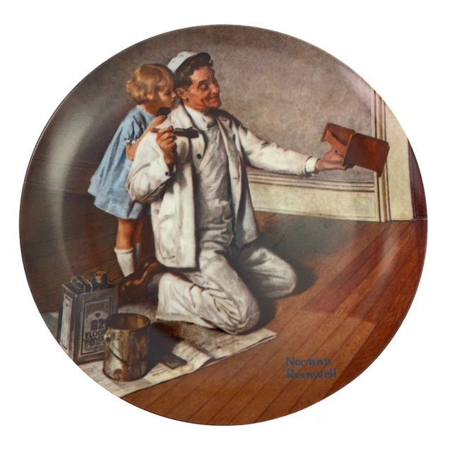 NORMAN ROCKWELL THE PAINTER Collectors Plate Heritage Collection A565 £ ...