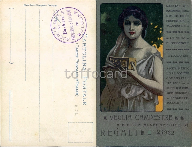 Liberty Art Nouveau-Veglia Campestre Bologna-Autore Cambon-C14-58