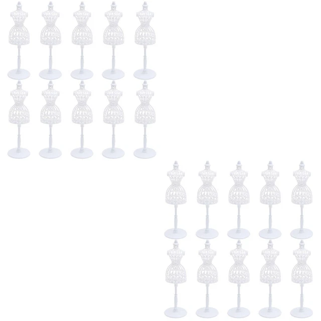 40 piezas Mini Maniquí Moda Creativa Elegante Mini Ropa Modelo Estante