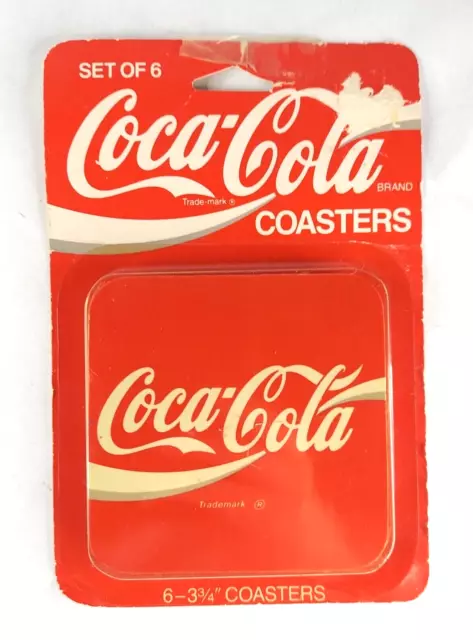 Vintage Set of 6 Coca Cola Cork Coasters. New Old Stock Never opened