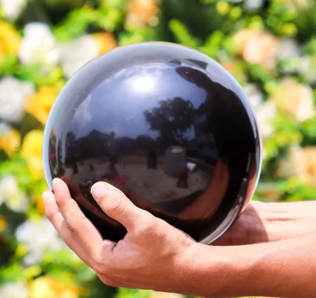 Huge 195MM Natural Black Tourmaline Stone Healing Metaphysical Power Sphere Ball