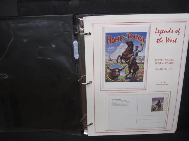 Legends Of The West Postcard Collection On Pages Pre-paid Cards