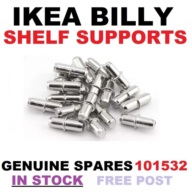 101532 IKEA BILLY SHELF SUPPORTS PINS FIXINGS PEGS METOD UTRUSTA