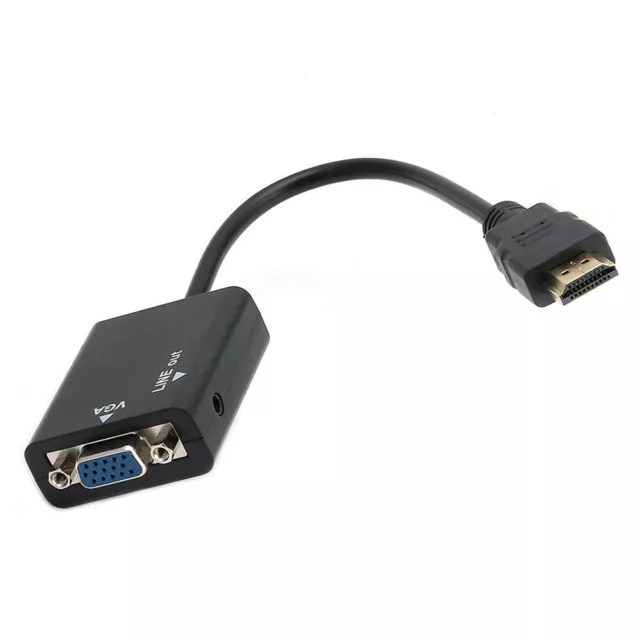 HDMI Hombre a VGA Con el adaptador audio del convertidor del cable video de HD 3