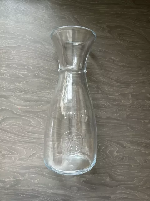 Glass Carafon Vin Carafe Jug Juice Water Wine Tip Jug Transparent