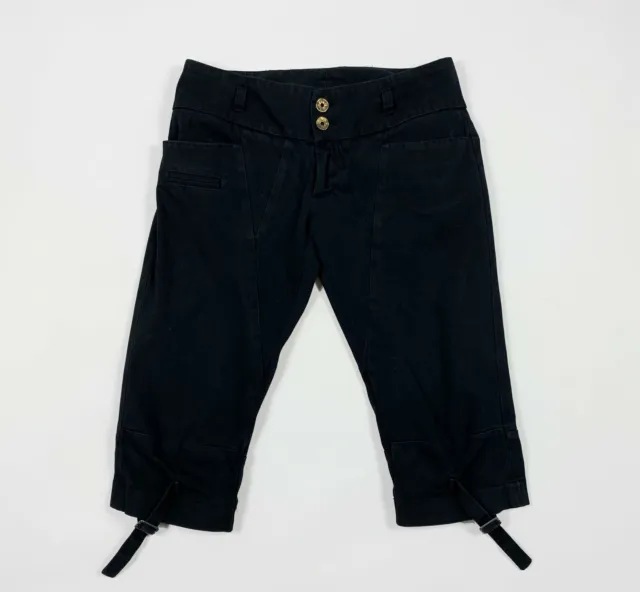 Dondup shorts bermuda jeans donna usato W30 tg 44 nero slim stretch woman T5596