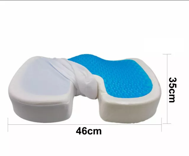Coccyx Orthopedic Gel  Memory Foam Seat Cushion Office Seat Lumbar Pain Relief 2