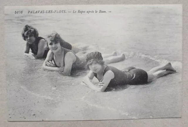 Cpa - Palavas Les Flots - Le Repos Apres Le Bain - 5176