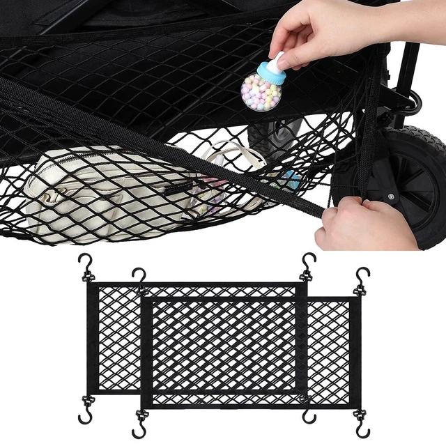 Filet De Rangement Pour Coffre De Voiture - Élastique Et Résistant - Avec 4 Crochets - Noir