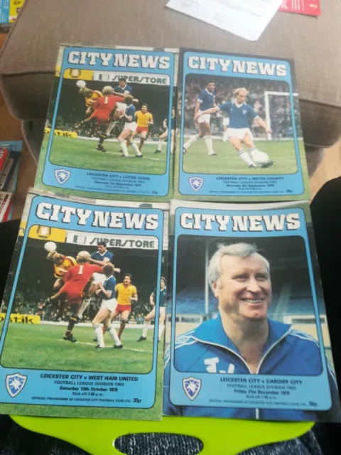 8 x Leicester home 1979-80 champions season football programmes