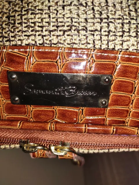 Samantha Brown  Faux Croc Makeup Travel Bag Brand New 5 ind. bags 2 Large pocket 3