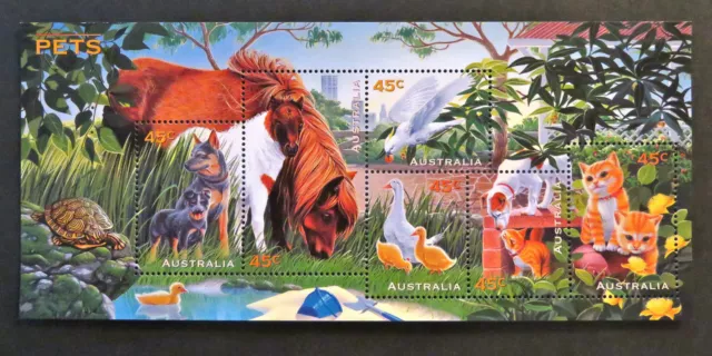 Australian Decimal Stamps: 1996 Pets - Stamp Collecting Month Mini Sheet MNH