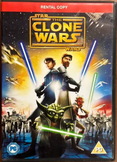 Star Wars The Clone Wars DVD 2008 Animated Sci-Fi Movie Rental Copy